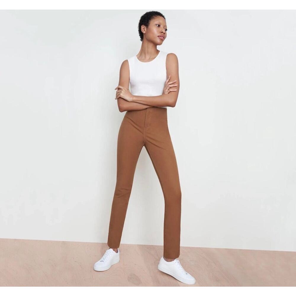 M.M.LaFleur The Hockney Straight Leg Jean in Ochre Brown Size 10